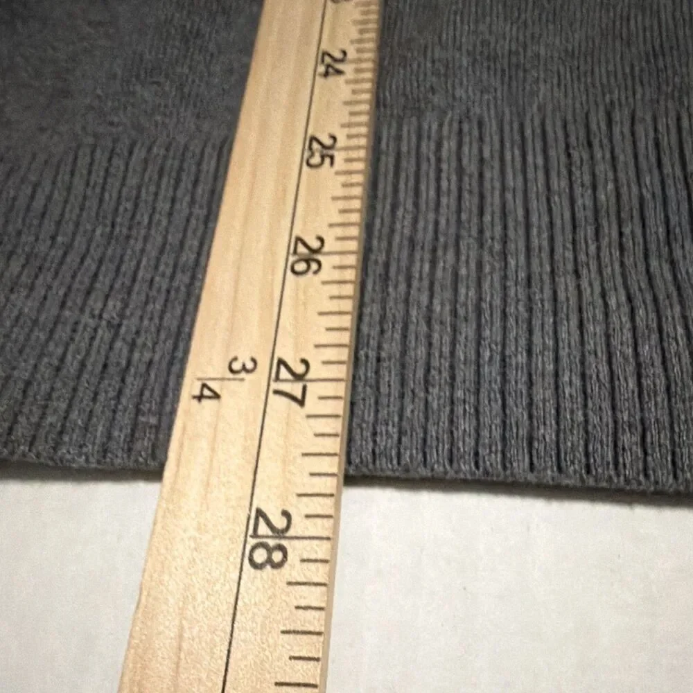 Banana Republic Men's Cotton Cashmere Mock Neck Pullover Button Gray XL